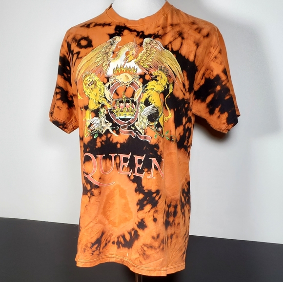Queen Band Graphic Tee Reverse Tiedye Custom Piece - Picture 5 of 8